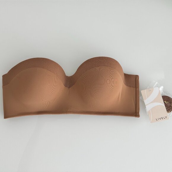 NWT - Lively - 36B No-Wire Strapless Bra - Warm Oak - Picture 1 of 12